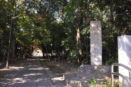 阿比太神社／桜の社号碑